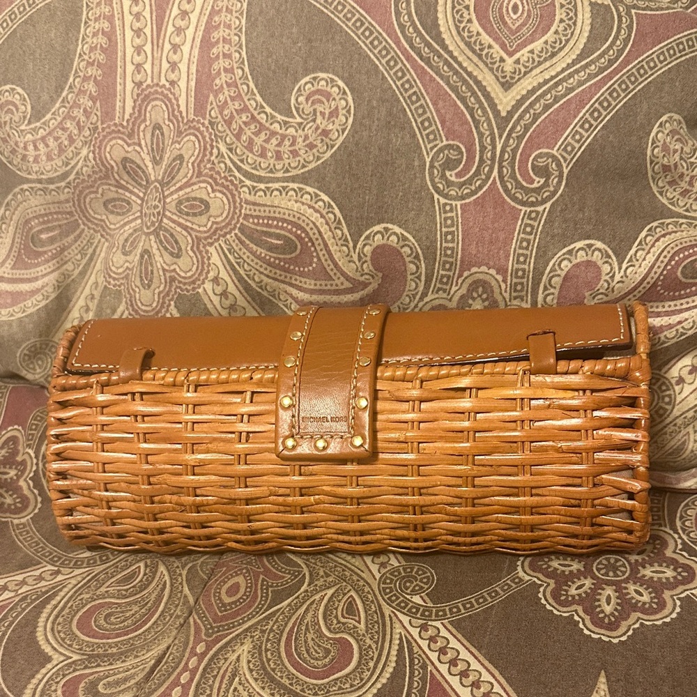Michael Kors Tan Woven Clutch - Picture 3 of 7